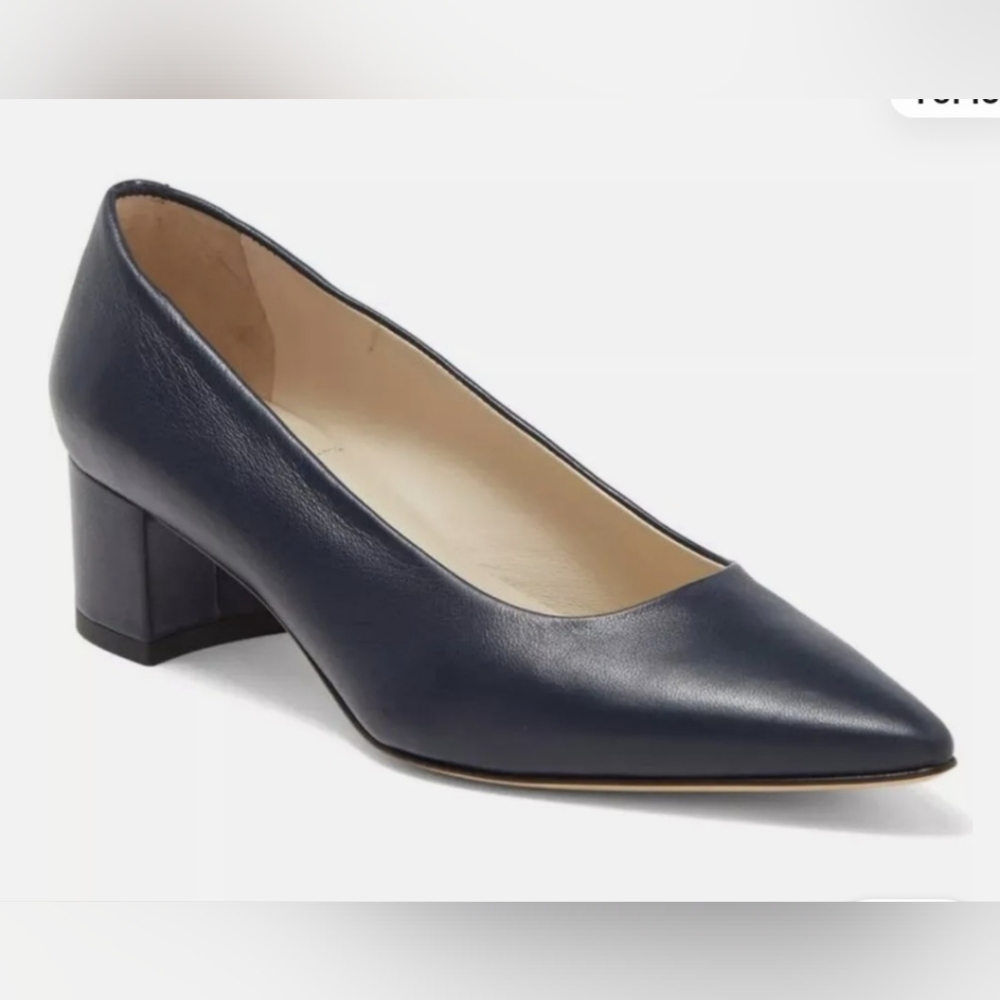 Rangoni Paco Black Leather Heels with Pointed Toe